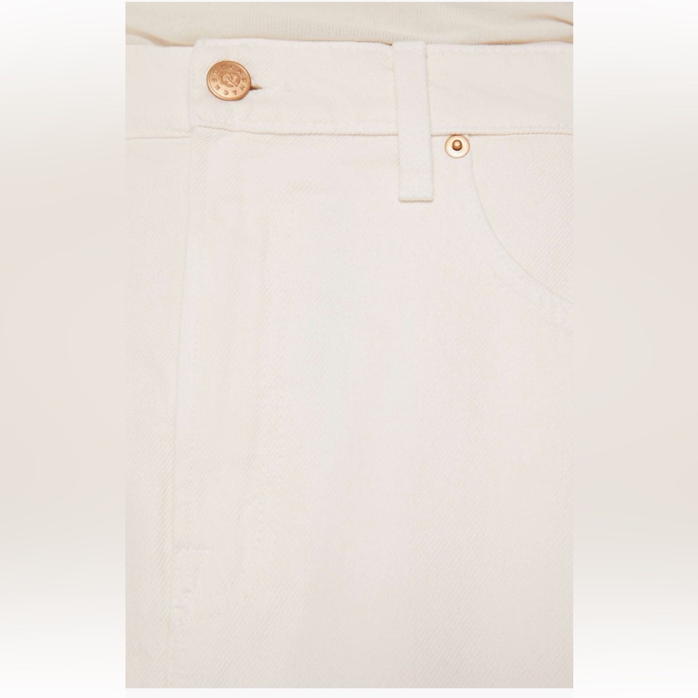 MOTHER Fun Dip Denim Cargo Maxi Skirt White Size 28 (Fits 6) NWT - Picture 15 of 16
